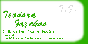 teodora fazekas business card