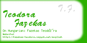 teodora fazekas business card